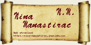 Nina Manastirac vizit kartica